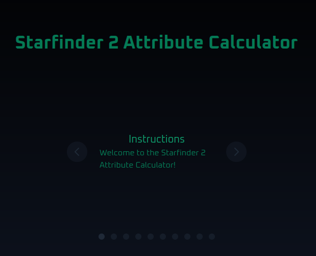 Starfinder 2 Attribute Calculator